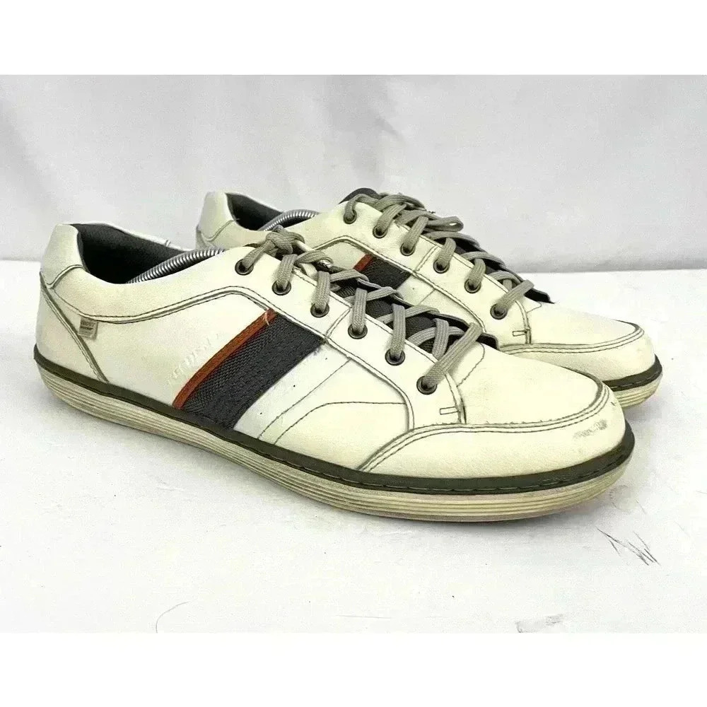 Skechers Leather Relaxed Fit Casual Sneakers‎ Men's Sz 13 Shoes Off White